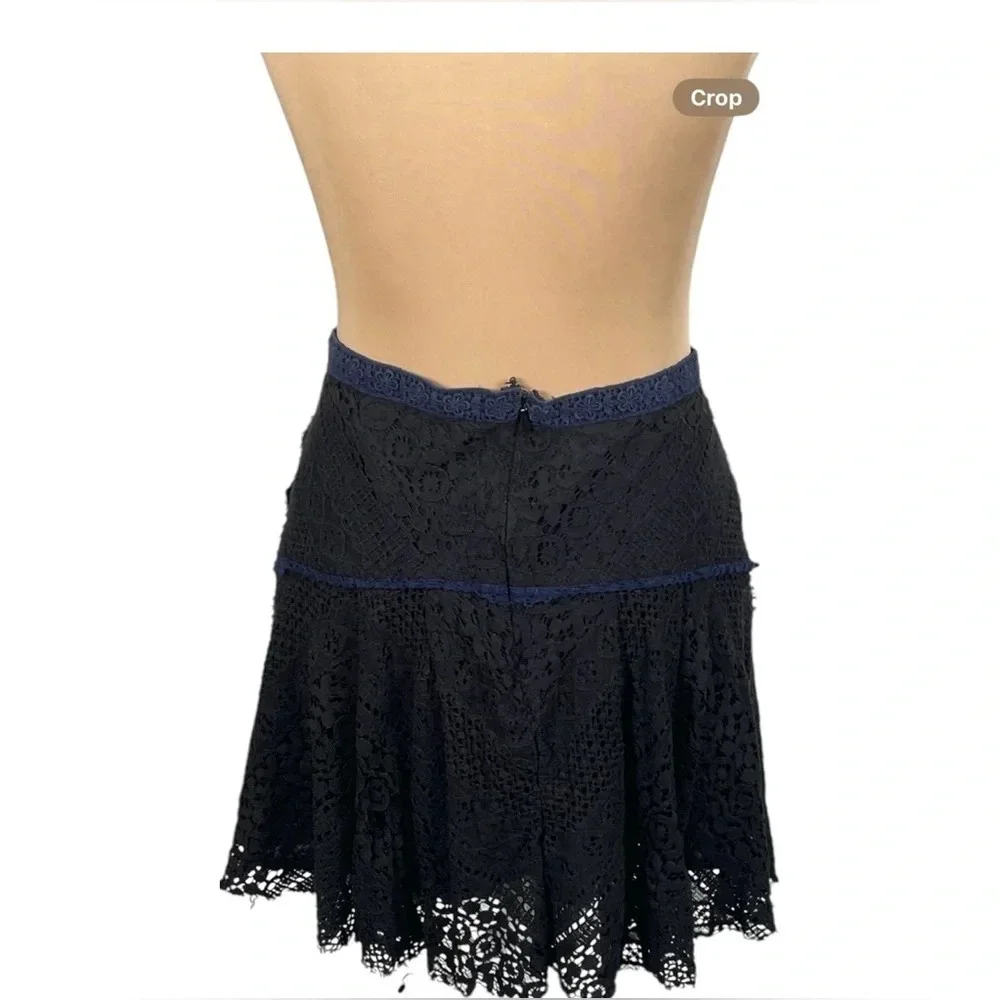 Free People Apple Of My‎ Eye Crochet Mini Skirt Size 10